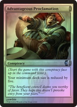 Advantageous Proclamation Foil Conspiracy Foil Singles Advantageous Proclamation Foil Conspiracy Foil Singles