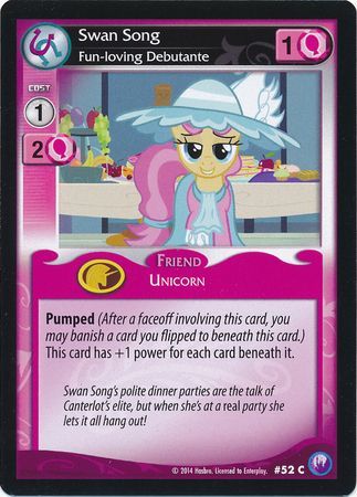 Swan Song Fun loving Debutante Friend 52C Common My Little Pony Canterlot Nights Swan Song Fun loving Debutante Friend 52C Common My Little Pony Canterlot Nights