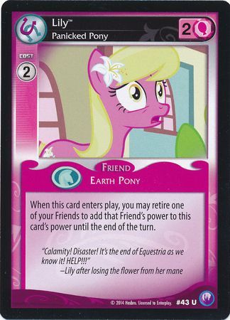 Lily Panicked Pony Friend 43U Uncommon My Little Pony Canterlot Nights Lily Panicked Pony Friend 43U Uncommon My Little Pony Canterlot Nights