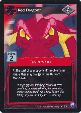 Red Dragon Troublemaker 163U Uncommon My Little Pony Canterlot Nights Red Dragon Troublemaker 163U Uncommon My Little Pony Canterlot Nights