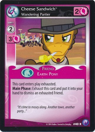 Cheese Sandwich Wandering Partier Friend 40R Rare My Little Pony Canterlot Nights Cheese Sandwich Wandering Partier Friend 40R Rare My Little Pony Canterlot Nights