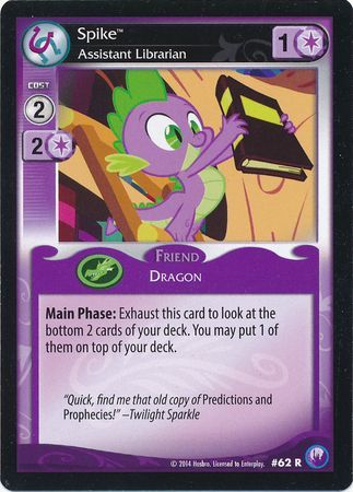 Spike Assistant Librarian Friend 62R Rare Spike Assistant Librarian Friend 62R Rare