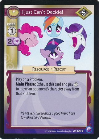 I Just Can t Decide Resource 140R Rare My Little Pony Canterlot Nights I Just Can t Decide Resource 140R Rare My Little Pony Canterlot Nights