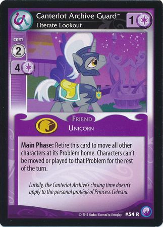 Canterlot Archive Guard Literate Lookout Friend 54R Rare My Little Pony Canterlot Nights Canterlot Archive Guard Literate Lookout Friend 54R Rare My Little Pony Canterlot Nights