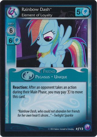 Rainbow Dash Element of Loyalty Friend 12 Foil Rainbow Dash Element of Loyalty Friend 12 Foil