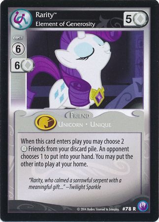 Rarity Element of Generosity Friend 78R Rare Rarity Element of Generosity Friend 78R Rare