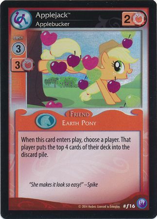 Applejack Applebucker Friend 16 Foil My Little Pony Canterlot Nights Applejack Applebucker Friend 16 Foil My Little Pony Canterlot Nights