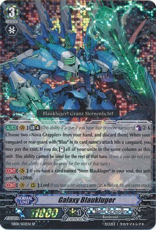 Galaxy Blaukluger EB08 S02EN Special Parallel SP Extra Booster 8 Champions of the Cosmos Singles Galaxy Blaukluger EB08 S02EN Special Parallel SP Extra Booster 8 Champions of the Cosmos Singles