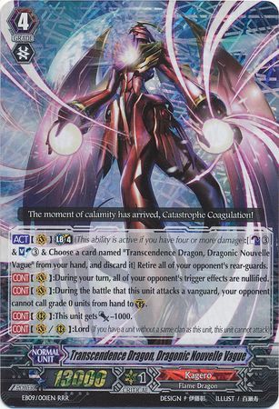 Transcendence Dragon Dragonic Nouvelle Vague EB09 001EN Triple Rare RRR Transcendence Dragon Dragonic Nouvelle Vague EB09 001EN Triple Rare RRR