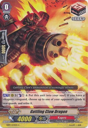 Gattling Claw Dragon EB09 034EN Common C Gattling Claw Dragon EB09 034EN Common C