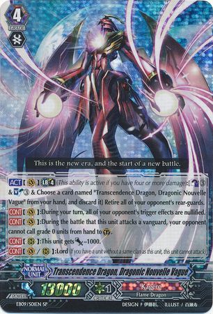 Transcendence Dragon Dragonic Nouvelle Vague EB09 S01EN Special Parallel SP Transcendence Dragon Dragonic Nouvelle Vague EB09 S01EN Special Parallel SP