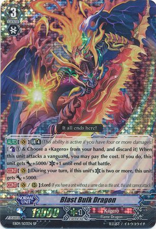 Blast Bulk Dragon EB09 S03EN Special Parallel SP Extra Booster 9 Divine Dragon Progression Singles Blast Bulk Dragon EB09 S03EN Special Parallel SP Extra Booster 9 Divine Dragon Progression Singles