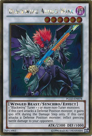 Blackwing Armed Wing PGLD EN078 Gold Rare Unlimited Blackwing Armed Wing PGLD EN078 Gold Rare Unlimited