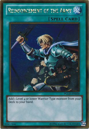 Reinforcement of the Army PGLD EN058 Gold Rare Unlimited Reinforcement of the Army PGLD EN058 Gold Rare Unlimited