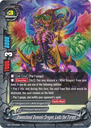 Dimensional Demonic Dragon Ladis the Tyrant EB01 0004EN Double Rare RR FCBF Extra Booster 01 Immortal Entities Dimensional Demonic Dragon Ladis the Tyrant EB01 0004EN Double Rare RR FCBF Extra Booster 01 Immortal Entities