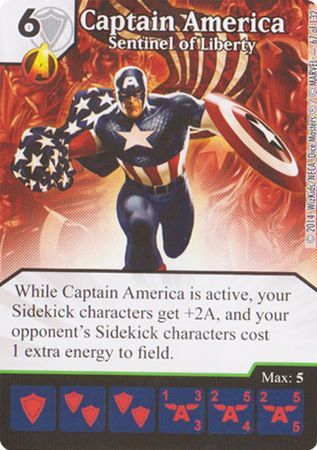 #067 Captain America Sentinel of Liberty Dice Masters Avengers vs X-Men 