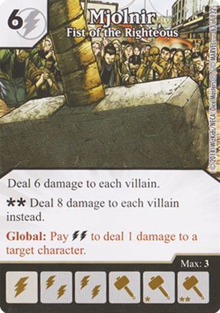 Mjolnir Fist of the Righteous 63 132 Common Marvel Dice Masters Avengers vs X Men Mjolnir Fist of the Righteous 63 132 Common Marvel Dice Masters Avengers vs X Men