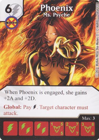 Psyche #54 Phoenix Ms Avengers vs X-Men-Marvel Dice Masters 