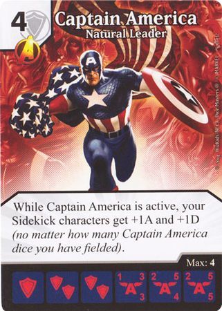 Captain America Natural Leader 5 132 Common Marvel Dice Masters Avengers vs X Men Captain America Natural Leader 5 132 Common Marvel Dice Masters Avengers vs X Men