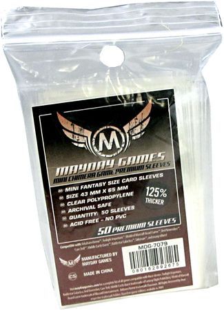 Mayday Games Dark Red 50ct Mini Chimera Board Game Sleeves MYY7079 Sleeves Mayday Games Dark Red 50ct Mini Chimera Board Game Sleeves MYY7079 Sleeves