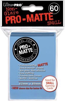 Ultra Pro Light Blue Matte 60ct Yugioh Sized Mini Sleeves UP84270 Ultra Pro Light Blue Matte 60ct Yugioh Sized Mini Sleeves UP84270