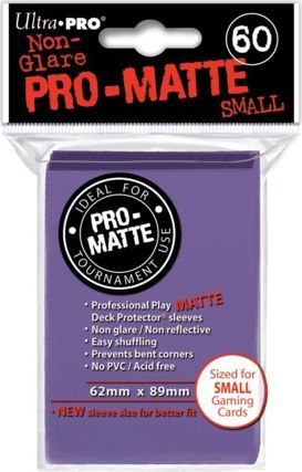 Ultra Pro Purple Matte 60ct Yugioh Sized Mini Sleeves UP84269 Ultra Pro Purple Matte 60ct Yugioh Sized Mini Sleeves UP84269