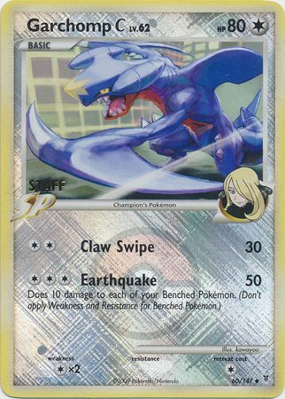 Garchomp C 60 147 Staff League Promo Pokemon Championship League Organized Play Promos Garchomp C 60 147 Staff League Promo Pokemon Championship League Organized Play Promos