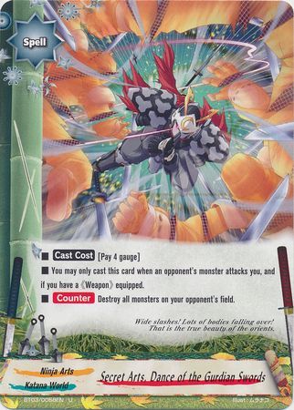Secret Arts Dance of the Gurdian Swords BT03 0058EN Uncommon UC FCBF Vol 3 Drum s Adventure Secret Arts Dance of the Gurdian Swords BT03 0058EN Uncommon UC FCBF Vol 3 Drum s Adventure