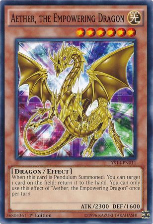 Aether the Empowering Dragon YS14 EN011 Common 1st Edition Aether the Empowering Dragon YS14 EN011 Common 1st Edition