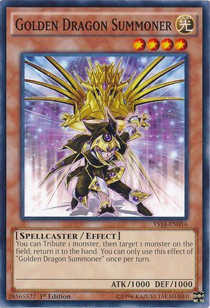 Golden Dragon Summoner YS14 EN016 Common 1st Edition Starter Deck Super Starter Space Time Showdown YS14 Golden Dragon Summoner YS14 EN016 Common 1st Edition Starter Deck Super Starter Space Time Showdown YS14