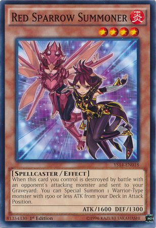 Red Sparrow Summoner YS14 EN018 Common 1st Edition Starter Deck Super Starter Space Time Showdown YS14 Red Sparrow Summoner YS14 EN018 Common 1st Edition Starter Deck Super Starter Space Time Showdown YS14