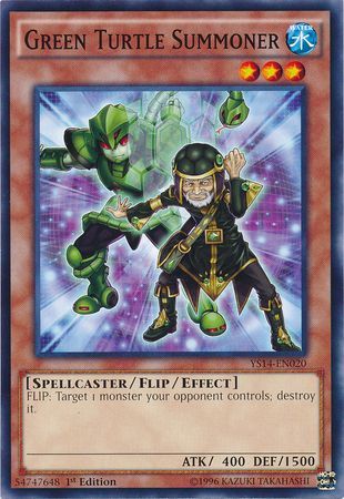 Green Turtle Summoner YS14 EN020 Common 1st Edition Starter Deck Super Starter Space Time Showdown YS14 Green Turtle Summoner YS14 EN020 Common 1st Edition Starter Deck Super Starter Space Time Showdown YS14