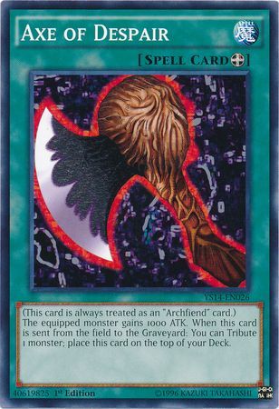 Axe of Despair YS14 EN026 Common 1st Edition Axe of Despair YS14 EN026 Common 1st Edition