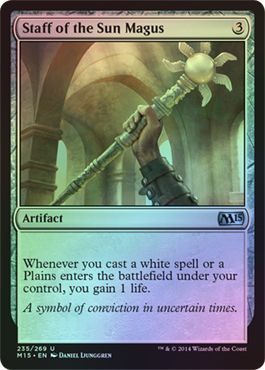 Staff of the Sun Magus Foil 235 269 Magic 2015 M15 Foil Singles Staff of the Sun Magus Foil 235 269 Magic 2015 M15 Foil Singles
