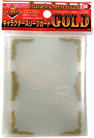 KMCCG1492 KMC Clear w//Gold Oversized 60ct Character Guard Sleeves New