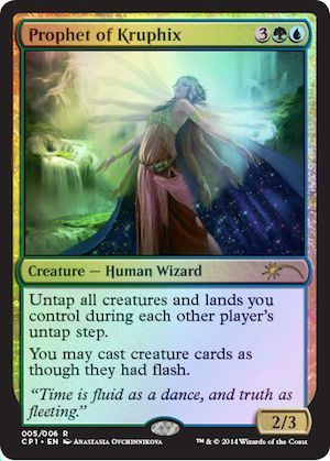 Prophet of Kruphix Alternate Art Foil Promo M15 Clash Pack Magic The Gathering Promo Cards Prophet of Kruphix Alternate Art Foil Promo M15 Clash Pack Magic The Gathering Promo Cards
