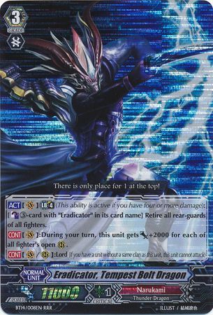 Eradicator Tempest Bolt Dragon BT14 008EN Triple Rare RRR Eradicator Tempest Bolt Dragon BT14 008EN Triple Rare RRR