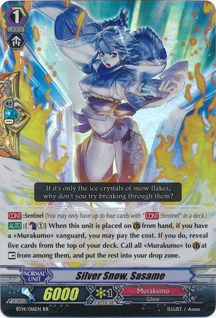 Silver Snow Sasame BT14 016EN Double Rare RR Silver Snow Sasame BT14 016EN Double Rare RR
