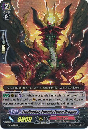 Eradicator Lorentz Force Dragon BT14 017EN Double Rare RR Eradicator Lorentz Force Dragon BT14 017EN Double Rare RR