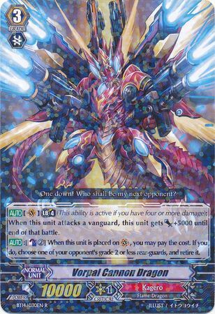 Vorpal Cannon Dragon BT14 030EN Rare R Vol 14 Brilliant Strike Singles Vorpal Cannon Dragon BT14 030EN Rare R Vol 14 Brilliant Strike Singles