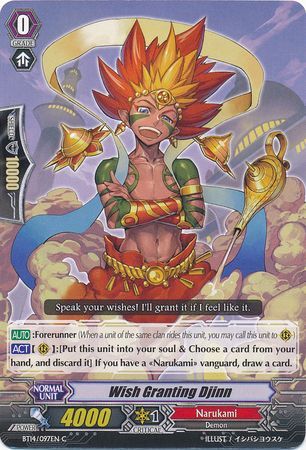 Wish Granting Djinn BT14 097EN Common C Vol 14 Brilliant Strike Singles Wish Granting Djinn BT14 097EN Common C Vol 14 Brilliant Strike Singles