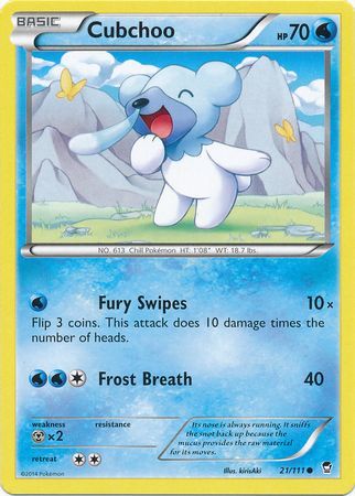 Cubchoo 21 111 Common XY Furious Fists Singles Cubchoo 21 111 Common XY Furious Fists Singles