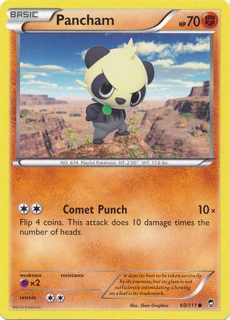 Pancham 60 111 Common XY Furious Fists Singles Pancham 60 111 Common XY Furious Fists Singles