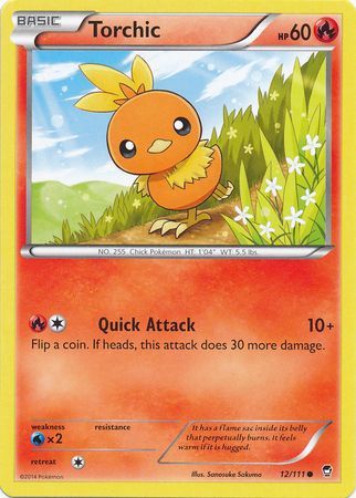 Torchic 12 111 Common XY Furious Fists Singles Torchic 12 111 Common XY Furious Fists Singles