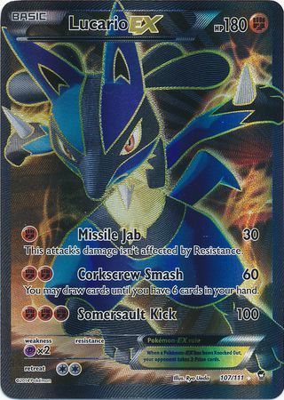 Carte Pokémon 107/111 Lucario-EX 180 PV ULTRA RARE FULL ART XY03 Poings  Furieux NEUF FR, Rakuten