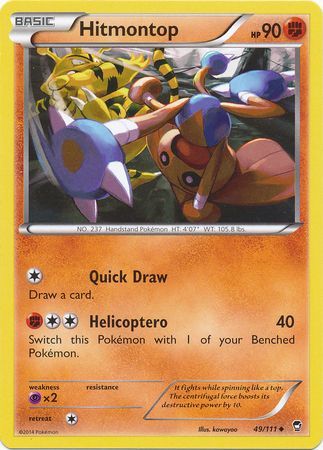 Hitmontop 49 111 Uncommon XY Furious Fists Singles Hitmontop 49 111 Uncommon XY Furious Fists Singles