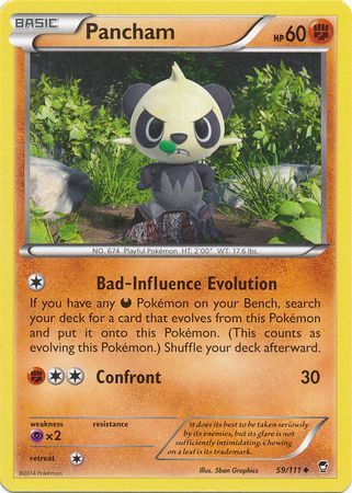 Pancham 59 111 Uncommon XY Furious Fists Singles Pancham 59 111 Uncommon XY Furious Fists Singles