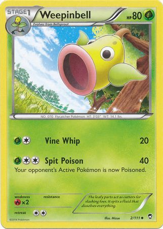 Weepinbell 2 111 Uncommon XY Furious Fists Singles Weepinbell 2 111 Uncommon XY Furious Fists Singles