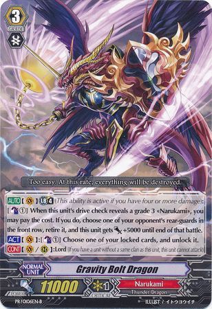 Gravity Bolt Dragon PR 0106EN B Promo Cardfight Vanguard Promos Gravity Bolt Dragon PR 0106EN B Promo Cardfight Vanguard Promos