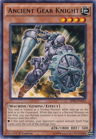 Ancient Gear Knight BP03 EN033 Rare 1st Edition Ancient Gear Knight BP03 EN033 Rare 1st Edition